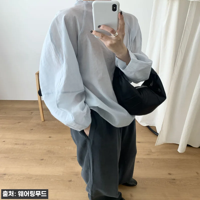 어토프 로그 블라우스 반목 나그랑 시어 긴팔 아방 블라우스, 분위기 있는 2가지 컬러 구매 전 체크 후기 19 어토프 로그 블라우스 반목 나그랑 시 관련 이미지 8