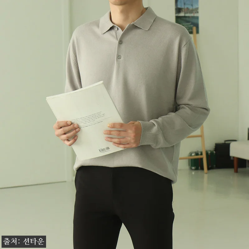 남자니트 남자카라티 스트라이프 헨리넥 단가라니트, 봄 데일리룩으로 눈여겨볼 만한 할인템 19 남자니트 남자카라티 스트라이프 헨리넥 관련 이미지 8