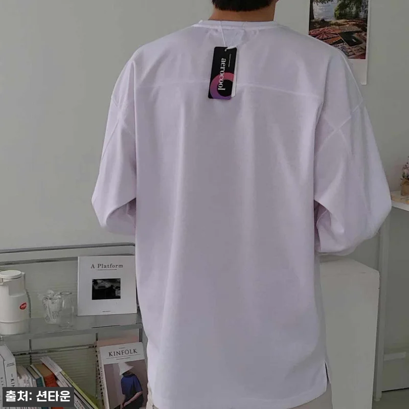 남자긴팔티 오버핏 분또 절개 이너 티 관련 이미지 8
