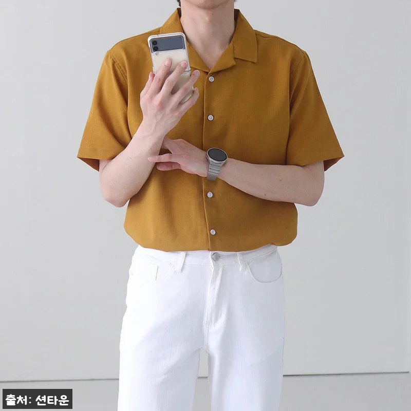 남자반팔셔츠 오버핏 구김없는 린넨 남방, 여름 데일리룩으로 눈여겨본 22,500원 이슈템 18 남자반팔셔츠 오버핏 구김없는 린넨 남 관련 이미지 8