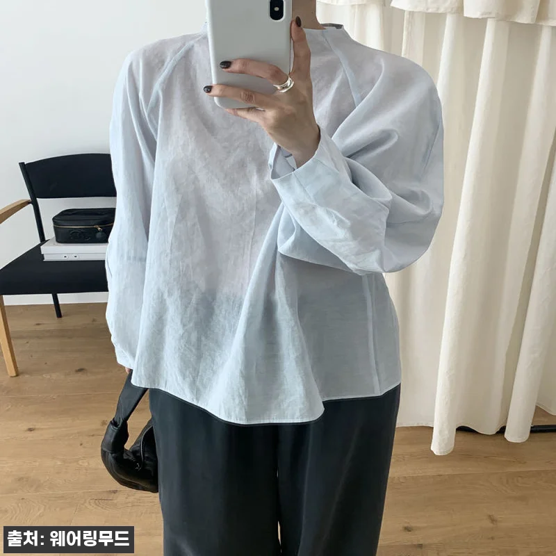 어토프 로그 블라우스 반목 나그랑 시어 긴팔 아방 블라우스, 분위기 있는 2가지 컬러 구매 전 체크 후기 20 어토프 로그 블라우스 반목 나그랑 시 관련 이미지 9