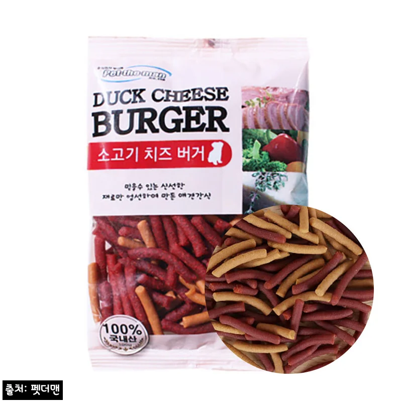 펫더맨 국내산 소고기 치즈버거 강아지육포 트릿 100g, 1,500원 무료배송이라 눈여겨본 간식