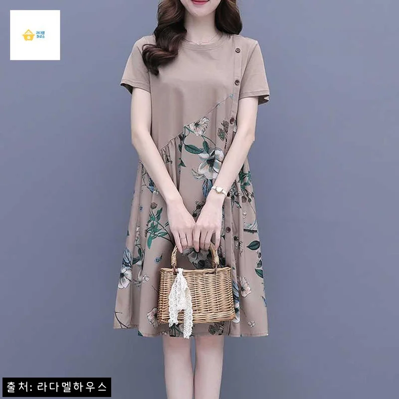 옷 여성 여름 바캉스 대 중년 꽃무늬 원피스 룩, 3만원대 할인 혜택 체크한 구매 전 후기