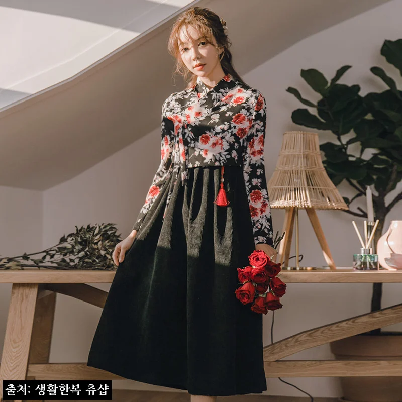 Home 50 흑적화 저고리 생활한복 개량한복, 색감 칭찬 나온 퓨전 반티 찐정보