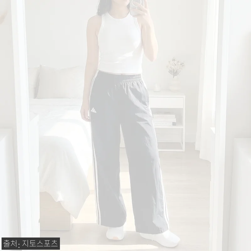 아디다스 여성 3S 트랙 파라슈트 우븐 팬츠, 와이드핏 좋아한다면 눈여겨볼 이슈템