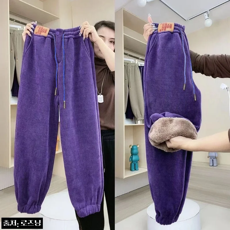 코듀로이 골덴 양털 안감 밴딩 배기 팬츠, 26,800원 겨울 빅사이즈 6컬러 구매 전 체크 후기