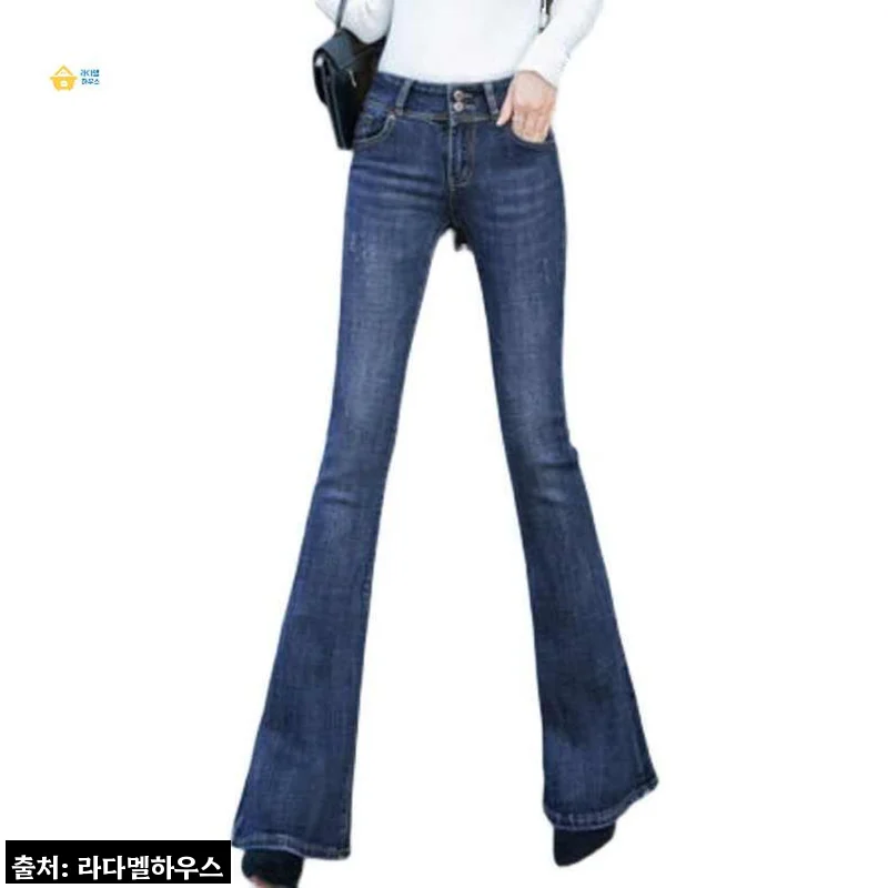 나팔바지 빅사이즈 데님 롱 청바지 여성 부츠컷팬츠 슬림스키니, 2만원대 할인 구매 전 체크