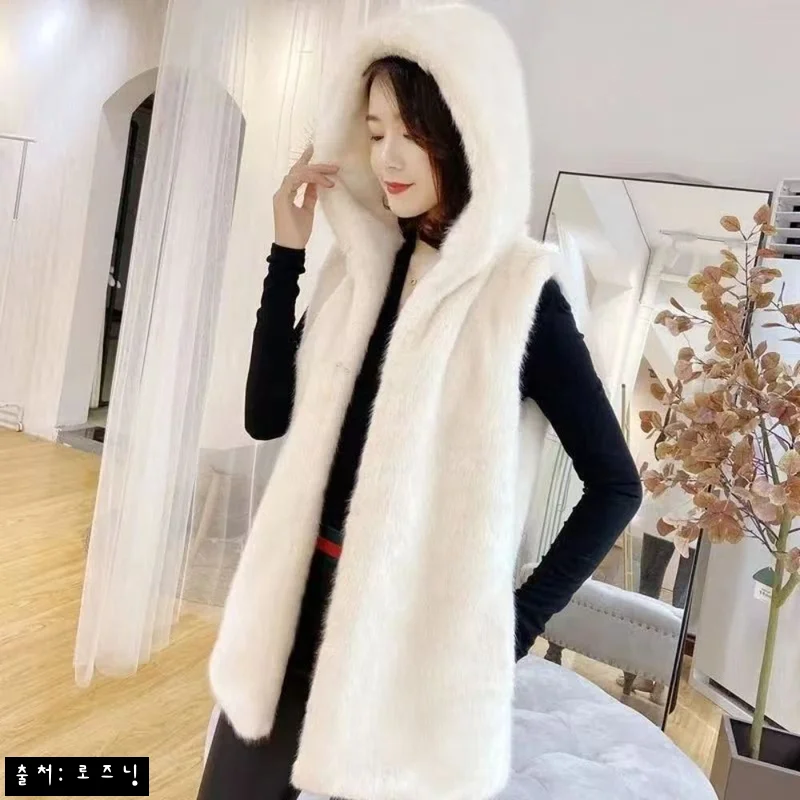 인조 밍크 조끼 퍼 후드 롱 힙커버 베스트, 3만원대 할인으로 눈여겨볼 겨울 이슈템
