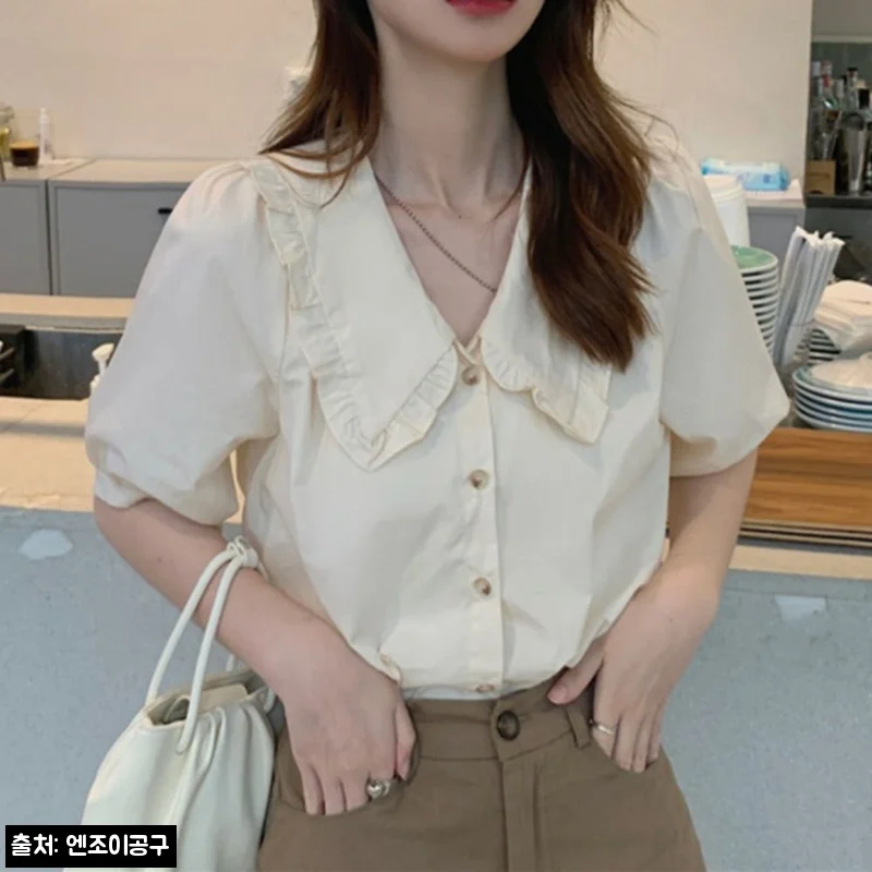 나는솔로 125회 17기 순자 옷 카라 반팔 블라우스, 31,300원 할인 체크 후기