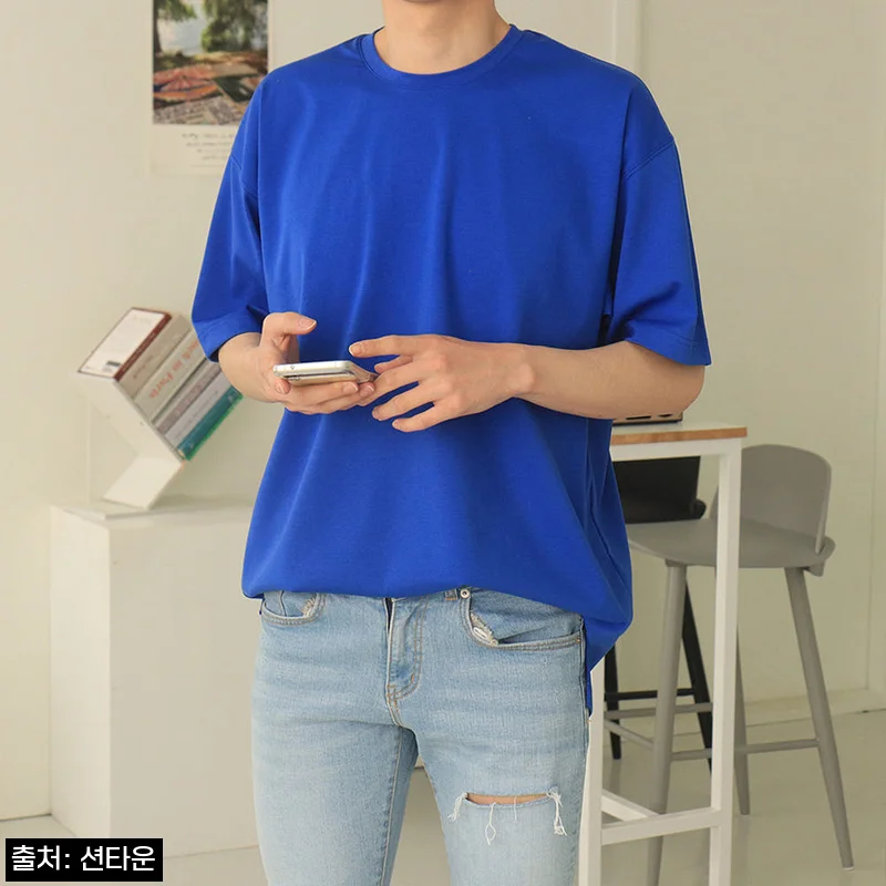 남자반팔티 오버핏 분또 레이어드 반팔티, 8컬러 데일리룩 이슈템 구매 전 체크