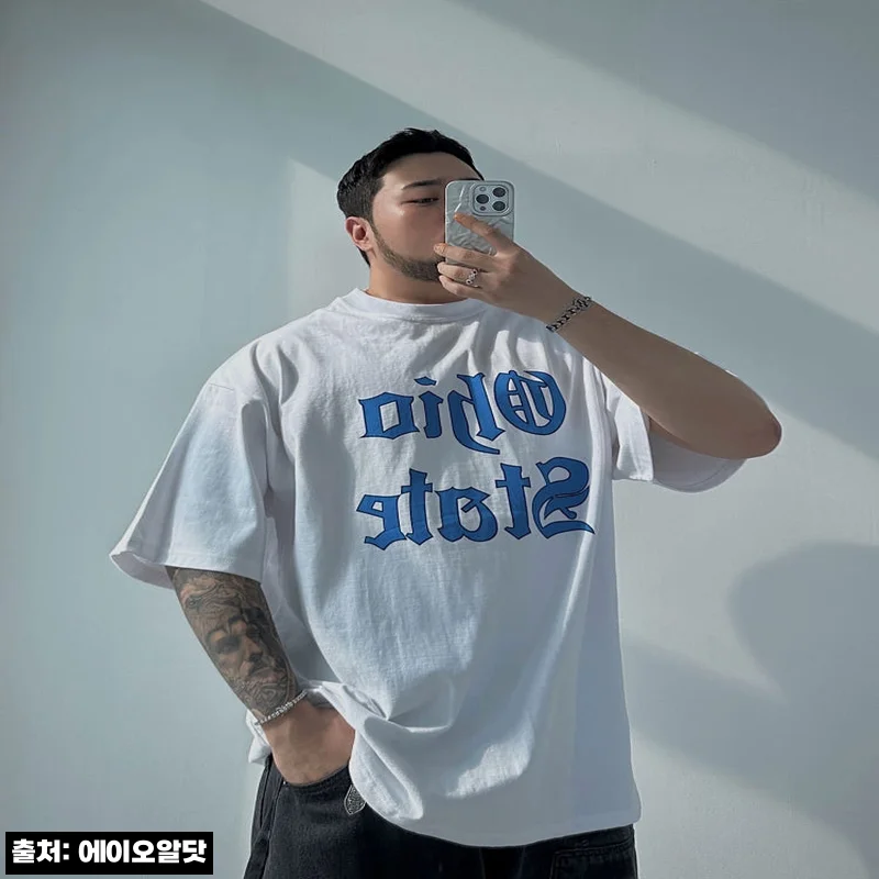 OHIO 오버 반팔티 3COLOR 찐후기, 20% 할인에 무료배송까지 챙길 수 있는 빅사이즈 오버핏 티셔츠