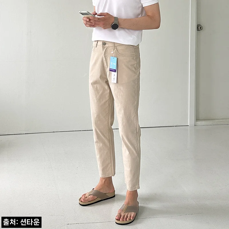 남자면바지 빅사이즈 밴딩 쿨팬츠, 3XL까지 갖춘 데일리 일자핏 이슈템