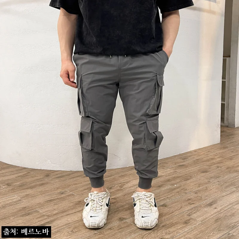 여름용 아이스조거팬츠 쿨링조거팬츠, 더운 날 코디에 눈길 가는 멀티포켓 조거팬츠