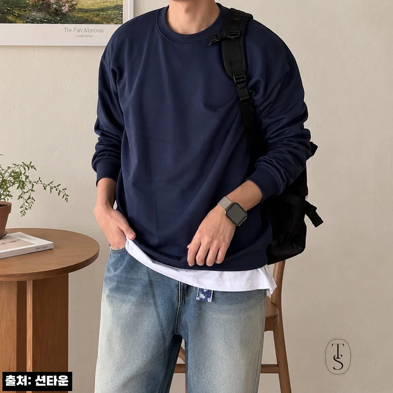 남자 맨투맨 스판 회색 무지 스웻셔츠, 14,800원으로 보는 데일리 오버핏 선택 포인트